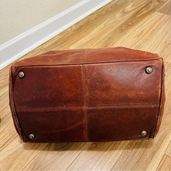 Vintage Cognac Large Wilson's Leather Pelle Studio DuffleOvernight Bag - Picture 8 of 11